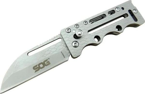 Sog Ac78 Gri Yaprak Kamp Çakı 14,5 Cm - Metal Sap, Kılıflı - Image 1