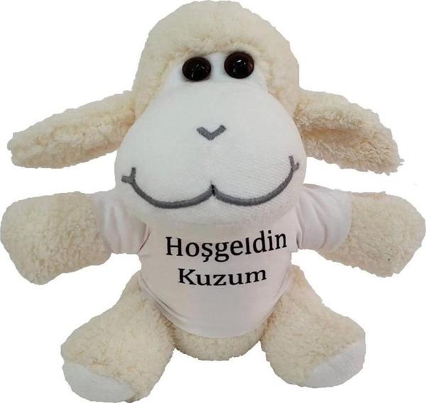 Hoşgeldin Kuzum Tişörtlü Peluş Kuzu - Image 1