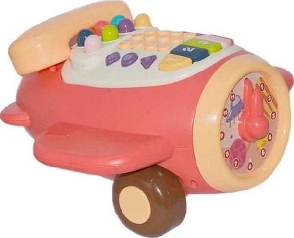 Müzikal Eğitim Uçağı Masa Telefonu - Pembe - Image 1