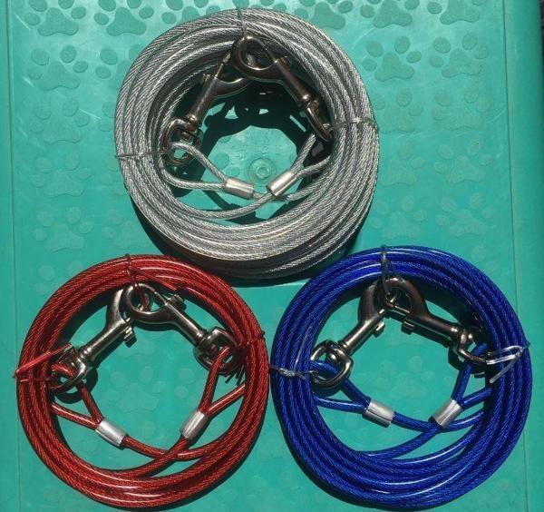 SL310 Köpekler İçin Bahçe Bağlama Çelik Halat 5,0 mm x 3 m - Image 1