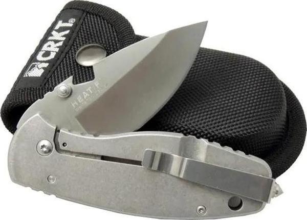 Crkt 3329 Bk Heat Kamp Çakı 18cm - Metal Sap, Kılıflı, Açacaklı, Perçinli - Image 1