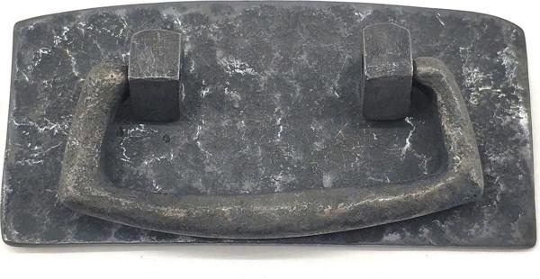 Antika Tarz Dekoratif Pirinç Otantik Dövme Kapı Kulbu - 45x90 Mm, Oksit - Image 1