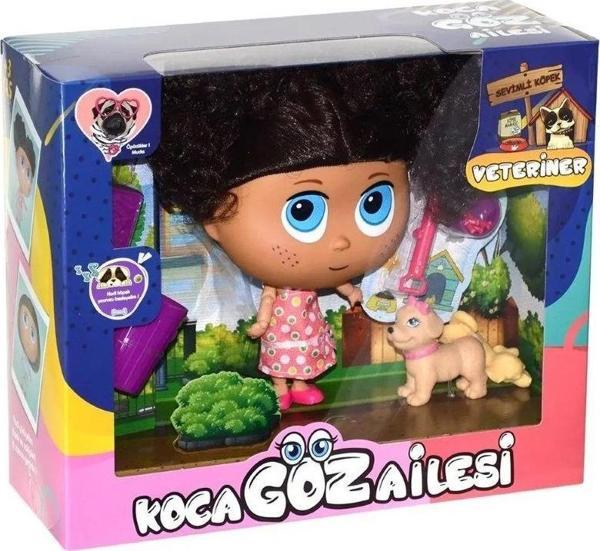 Koca Göz Ailesi Kıvırcık Saçlı Veteriner Bebek - Image 1