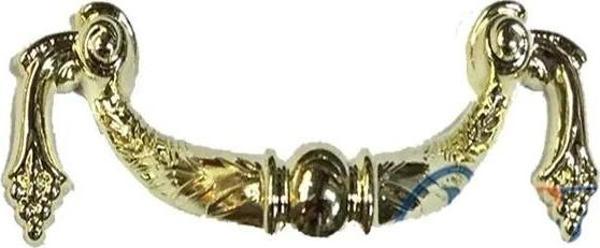 Dekoratif Zamak Üzümlü Kulp - 64mm, Sarı, 1 Adet - Image 1