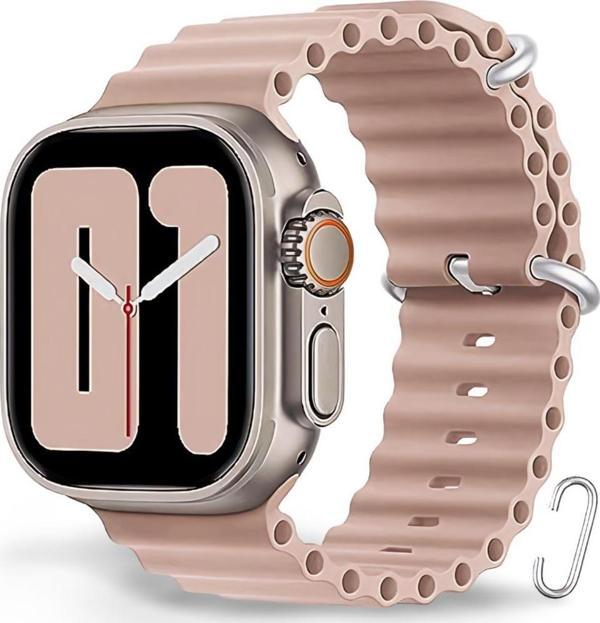 Cosmostech Akıllı Saat Watch için Uyumlu 42MM 44MM 45MM 49MM 1/2/3/4/5/6/se/7/8/ultra Akıllı Saat Silikon Kordon ve Kayı - Image 1