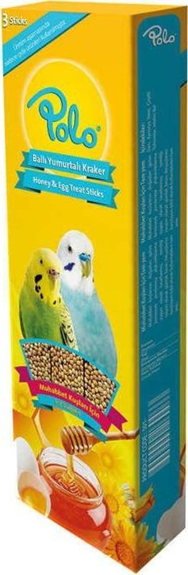 Polo Ballı Yumurtalı Muhabbet Kuşu Krakeri 3 lü - Image 1