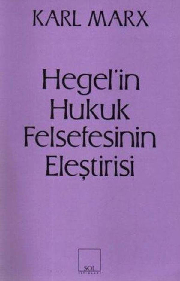 Hegel'in Hukuk Felsefesinin Eleştirisi - Sol Yayınları - Image 1