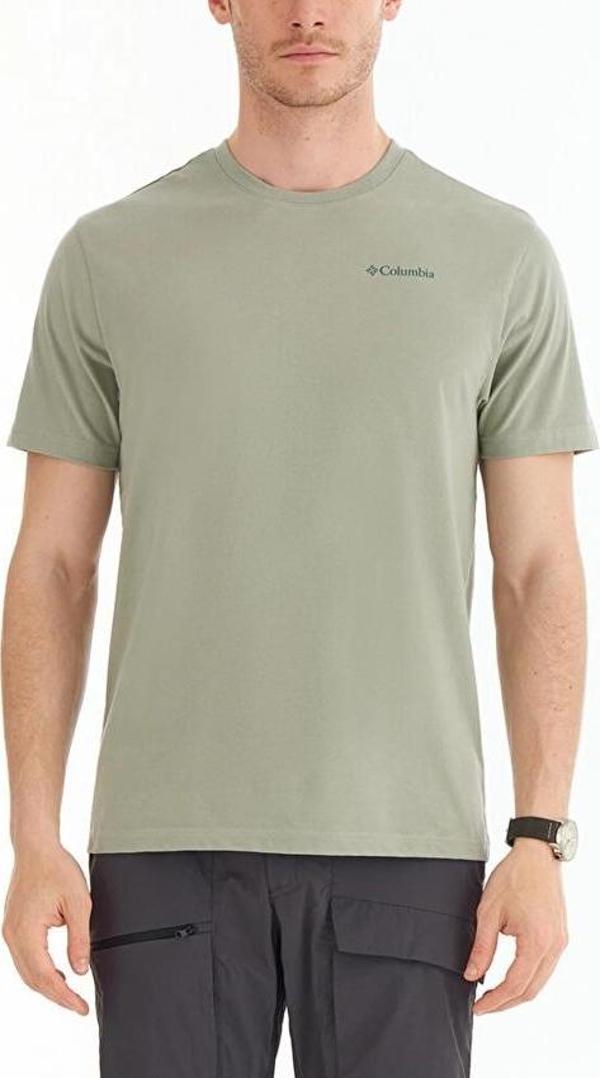 Columbia Csc M Basic Sm Logo Brushed Ss Tee Erkek Kısa Kollu Tişört CS0282-348 - Image 1