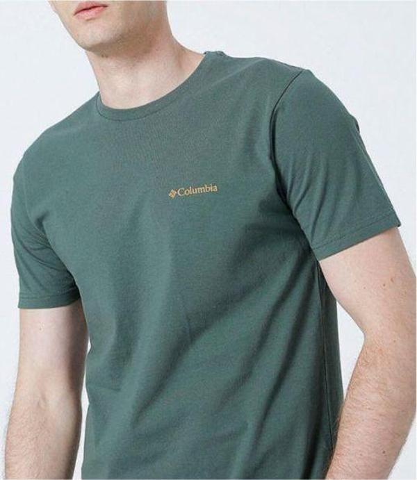 Columbia Csc M Basic Sm Logo Brushed Ss Tee Erkek Kısa Kollu Tişört CS0282-353 - Image 1