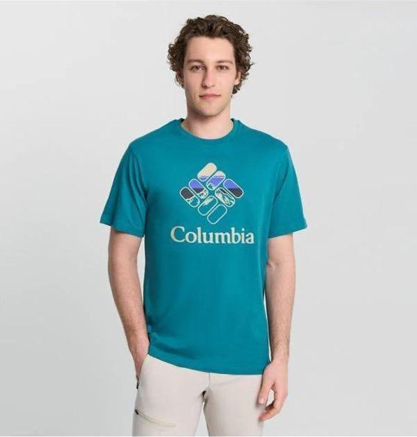 Columbia CSC M Heavenly Stacked Gem SS Tee Erkek Kısa Kollu Tişört CS0413 - Image 1