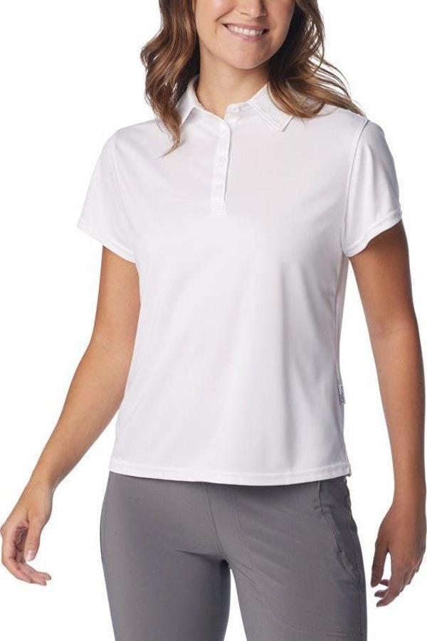 Columbia Tidal Tee SS Polo Kadın Kısa Kollu Polo T-shirt Beyaz FL2697-100 - Image 1