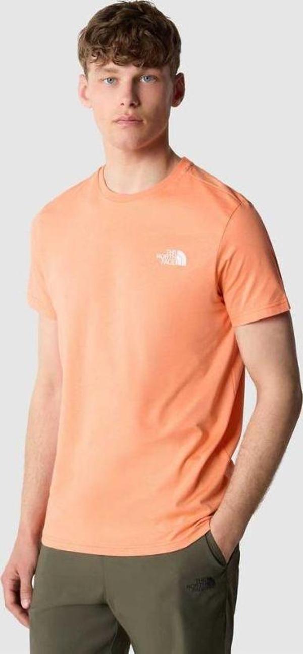 The North Face M S/S Simple Dome Tee Erkek Tişört Turuncu NF0A2TX5N6M1 - Image 1
