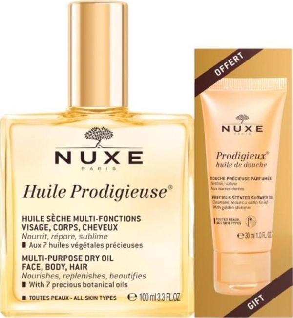 Nuxe Huile Prodigieuse 100 Ml Alana Prodigieux Huile De Douche 30 Ml Hediye - Image 1