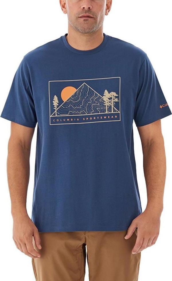Columbia Csc M Peaked Sunscape Ss Tee Erkek Kısa Kollu Tişört CS0398 - Image 1