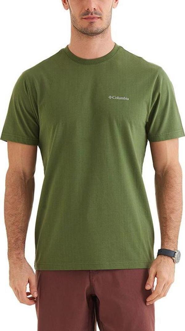 Columbia Csc M Basic Sm Logo Brushed Ss Tee Erkek Kısa Kollu Tişört CS0282-352 - Image 1