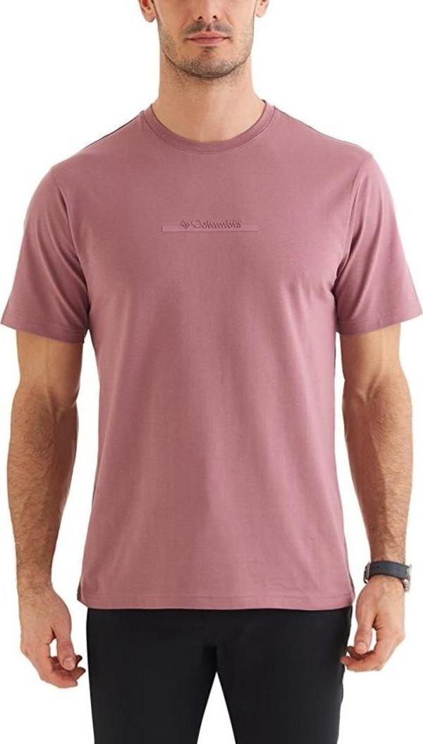 Columbia CSC Bar Split Graphic Kısa Kollu Erkek T-shirt Kırmızı CS0121-609 - Image 1