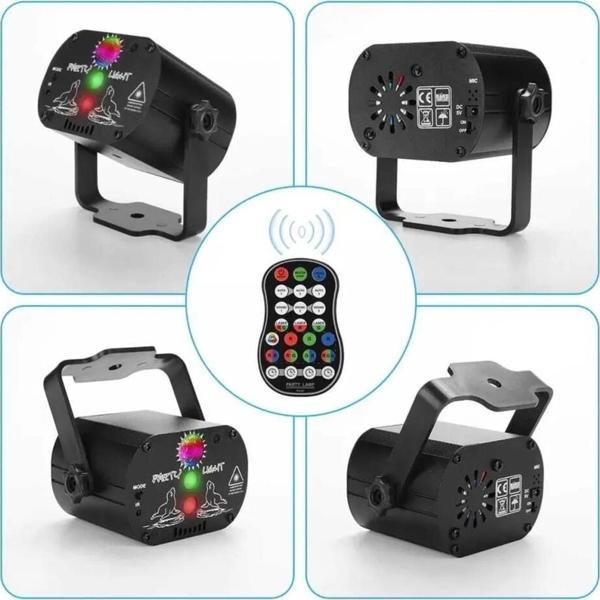 ROGGER Disko Led Işık 60 Desenler Rgb Lazer Projeksiyon Lambası Kablosuz Denetleyici Etkisi Sahne Işıkları - Image 1