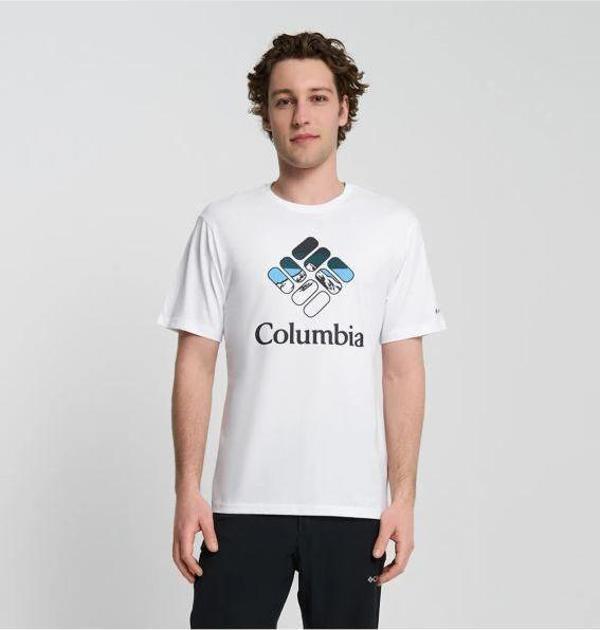 Columbia CSC M Heavenly Stacked Gem SS Tee Erkek Kısa Kollu Tişört CS0413 - Image 1