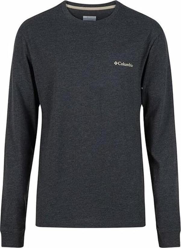 Columbia Csc M Basic Sm Logo Ls Tee Gri Erkek Tişört CS0354-012 - Image 1