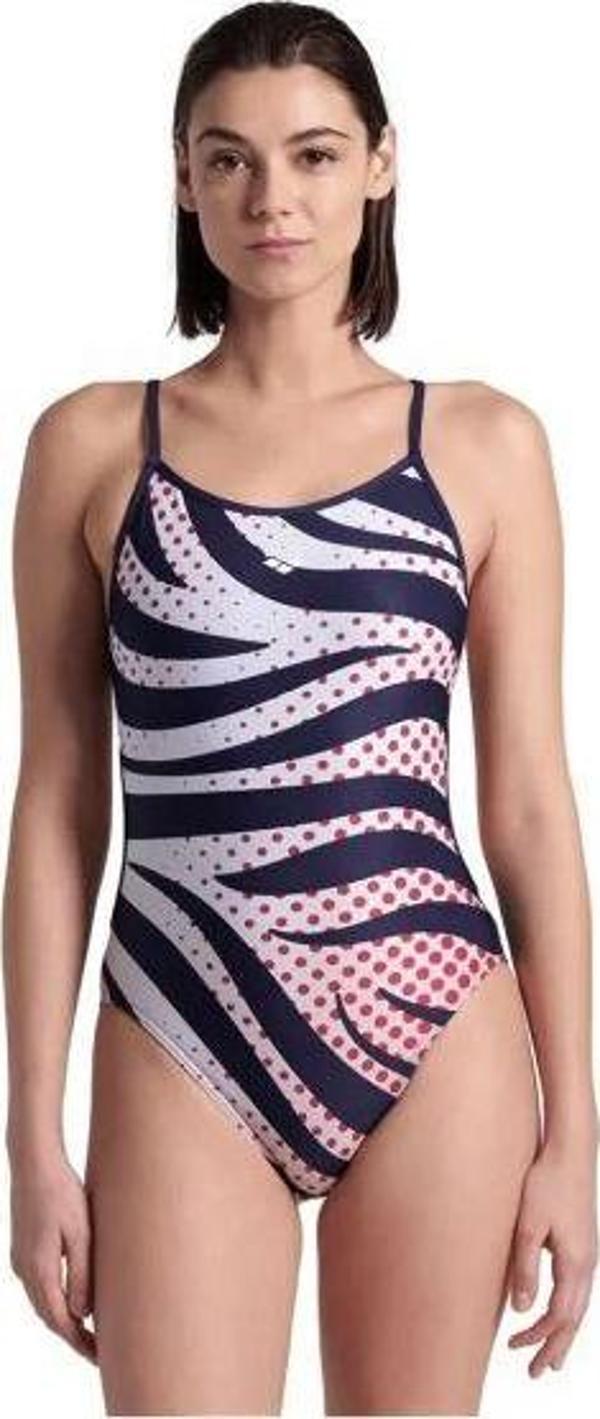 Arena Multi Stripes Swimsuitalylace Back Kadın Yüzücü Mayosu 007158710 - Image 1