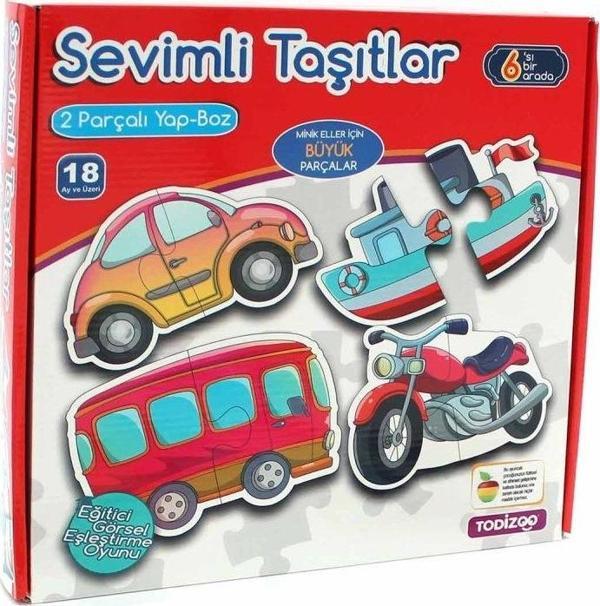 Sevimli Taşıtlar Yapboz 12 Parça - Image 1