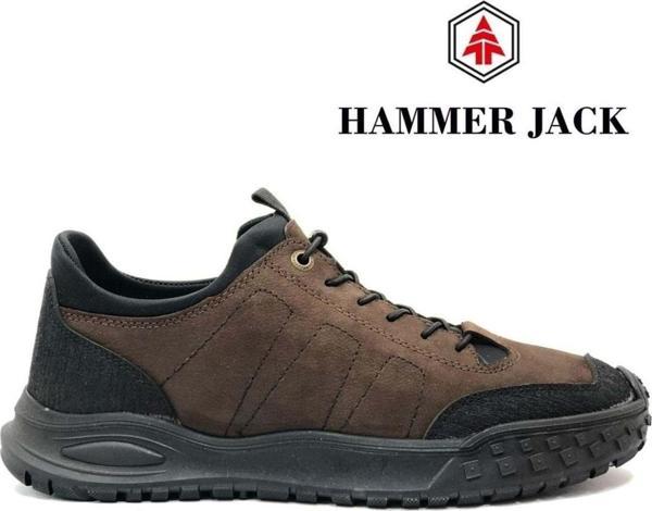 Hammer Jack 102-24805-M Henley Hakiki Deri Casual Erkek Ayakkabı Kahverengi - Image 1