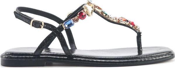 Nine West Orane  5Fx Siyah Kadın Düz Sandalet - Image 1