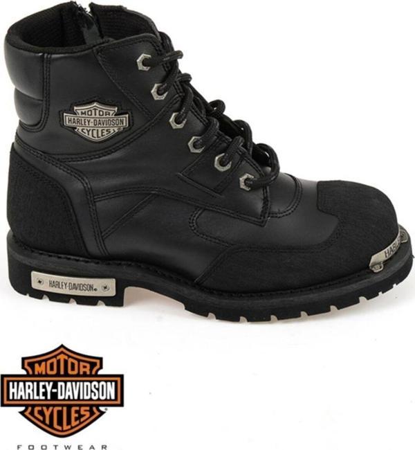 Harley Davidson Zak Black Deri Erkek Bot - Image 1
