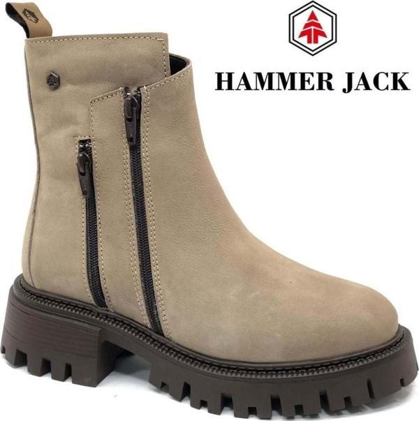Hammer Jack 102-24675-Z Irene Hakiki Deri Postal Kadın Bot Kum - Image 1