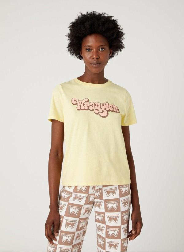 Wrangler Bisiklet Yaka Sarı Kadın T-Shirt W7N4D3Y37 - Image 1