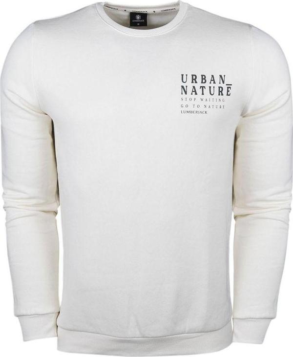 Lumberjack M-Cg555 Nature Back Printed Sweatsh Erkek Günlük Sweatshirts 101179491 Beyaz - Image 1