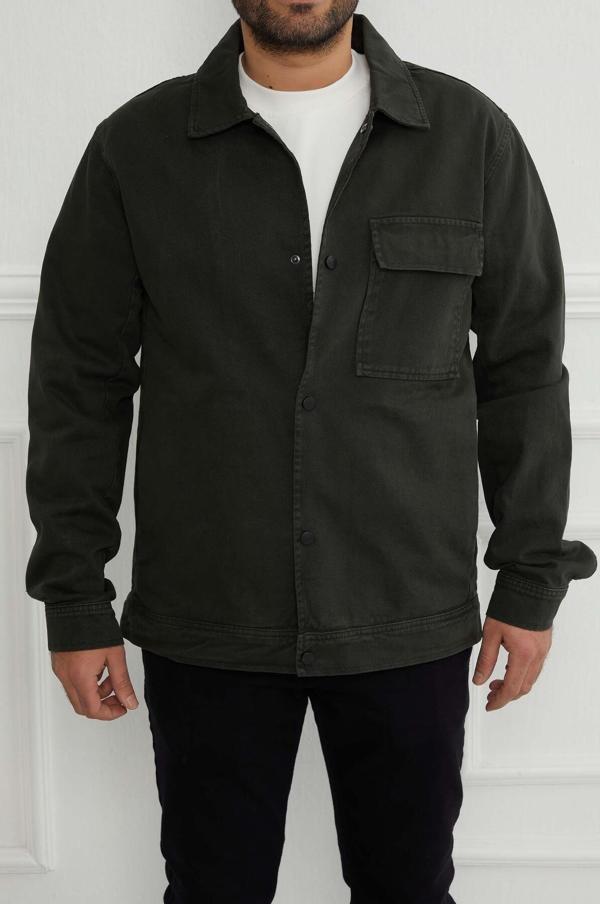 Jsco Hscstore Erkek Çıtçıt Kapamalı Cepli Haki Ceket - 6900-J35 - Image 1