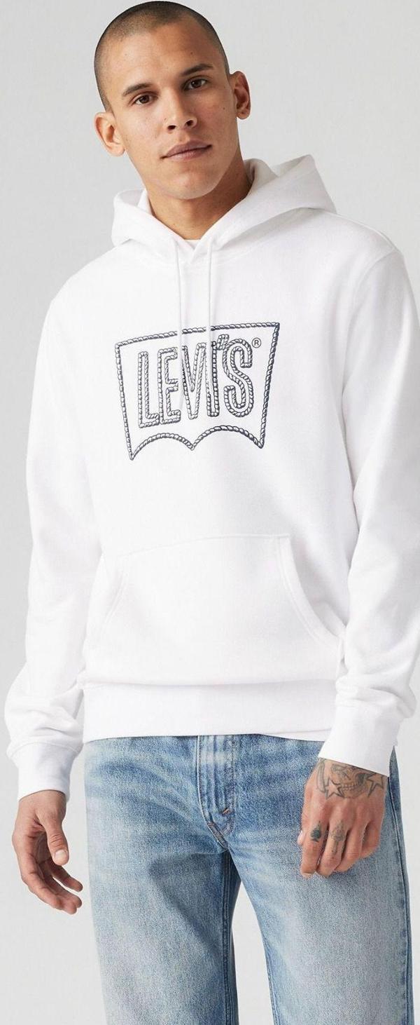 Levi'S Kapüşon Yaka Beyaz Erkek Sweatshirt A2410-0010 - Image 1