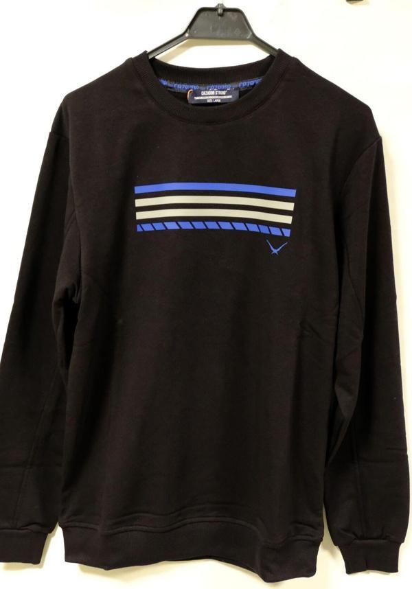Cazador Erkek 3 Iplik Kabartma Baskı Siyah Sweatshırt Cdr 5003 - Image 1