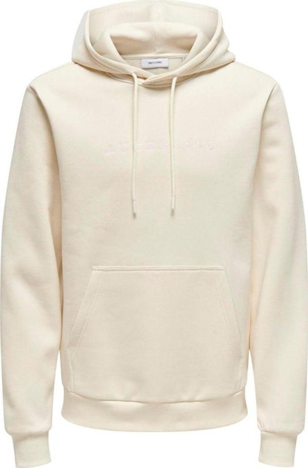 Only & Sons Kapüşon Yaka Beyaz Erkek Sweatshırt Onsconnor Authentıc Reg Hoodıe Swea - Image 1