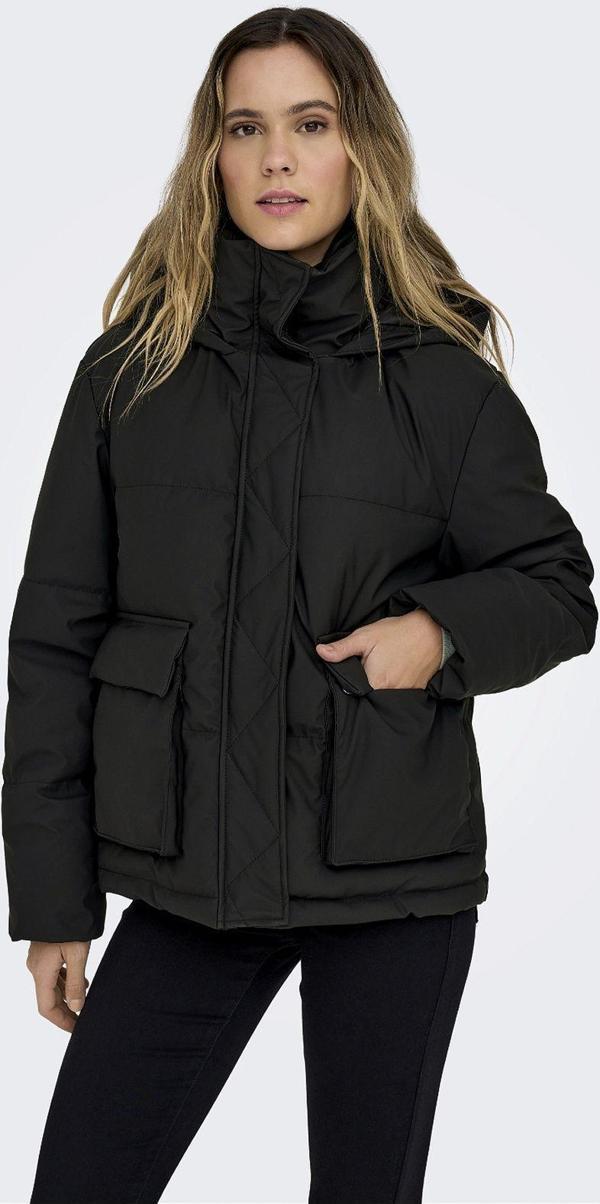 Only Siyah Kadın Mont Onlsally Raın Short Puffer Otw - Image 1