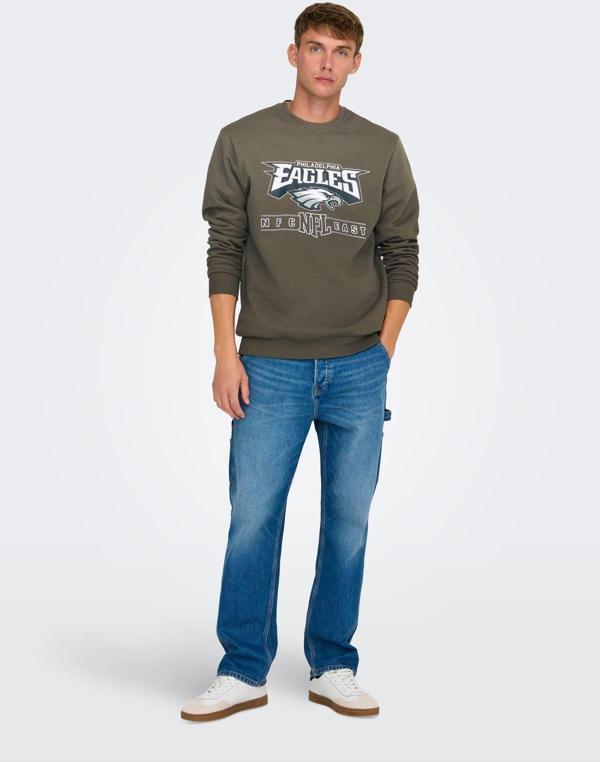 Only & Sons Onsfootball Reg Crew Sweat - Image 1