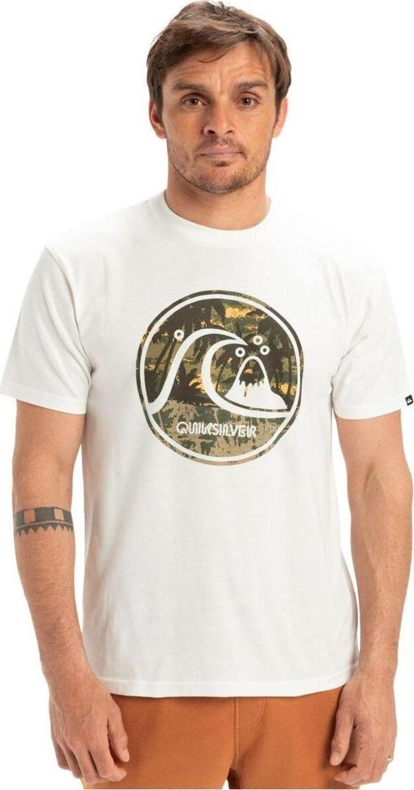 Quıksilver Evo Bubble Wrapped Ss Erkek Beyaz Tişört - Image 1