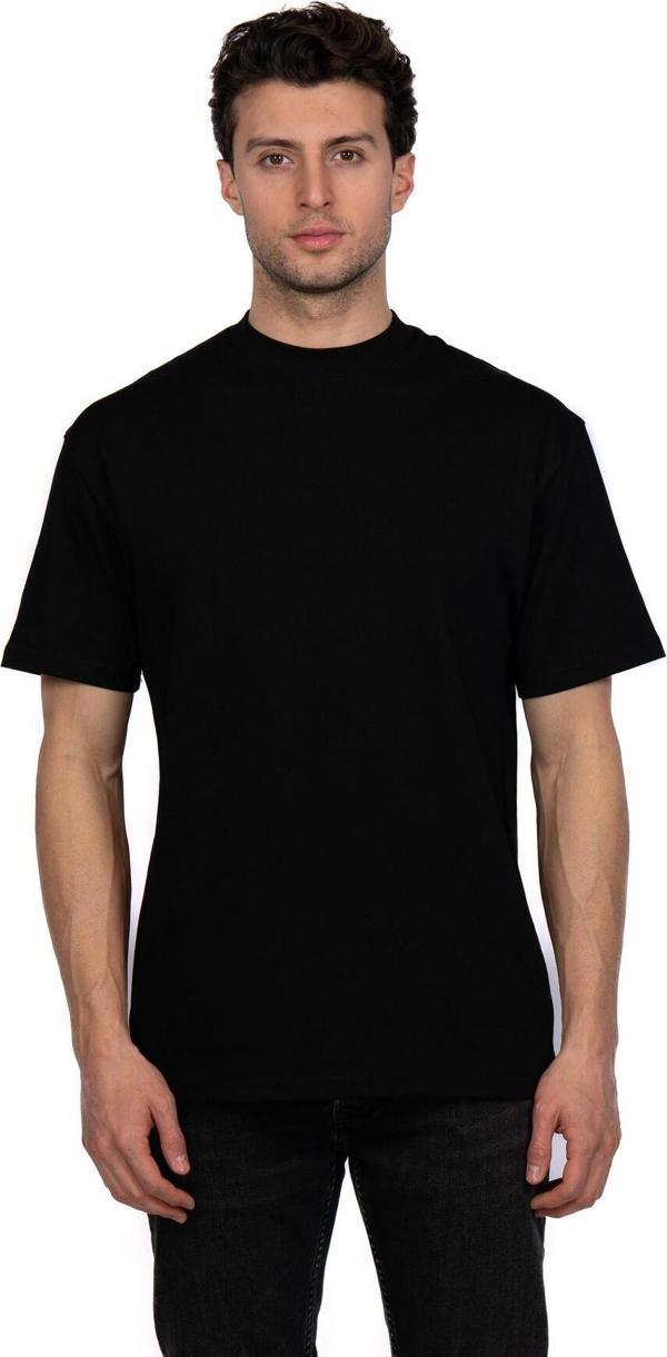 Jsco Hscstore Erkek Bisiklet Yakalı Basic Siyah Tişört - 8411 - Image 1