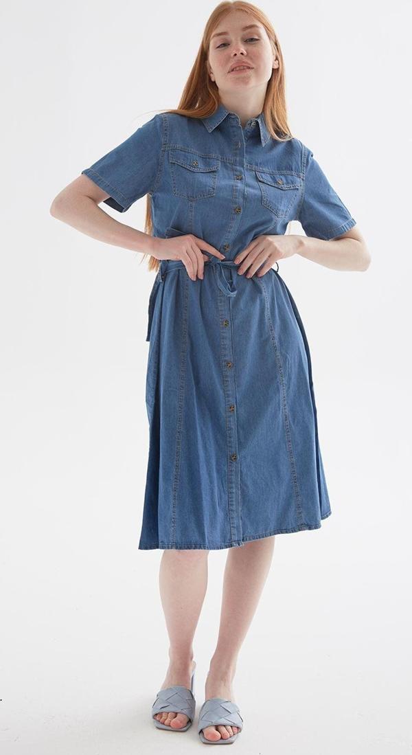 Fashion Friends Denim Elbise Mavi - Image 1