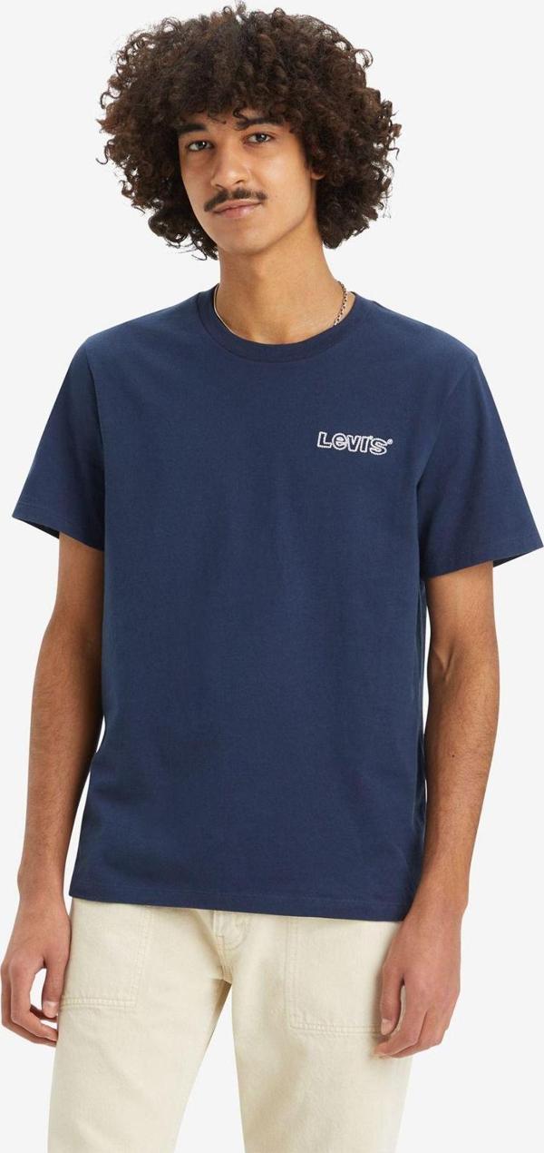 Levi'S %100 Pamuk Bisiklet Yaka Regular Fit Lacivert Erkek T Shirt A2823-0265 - Image 1