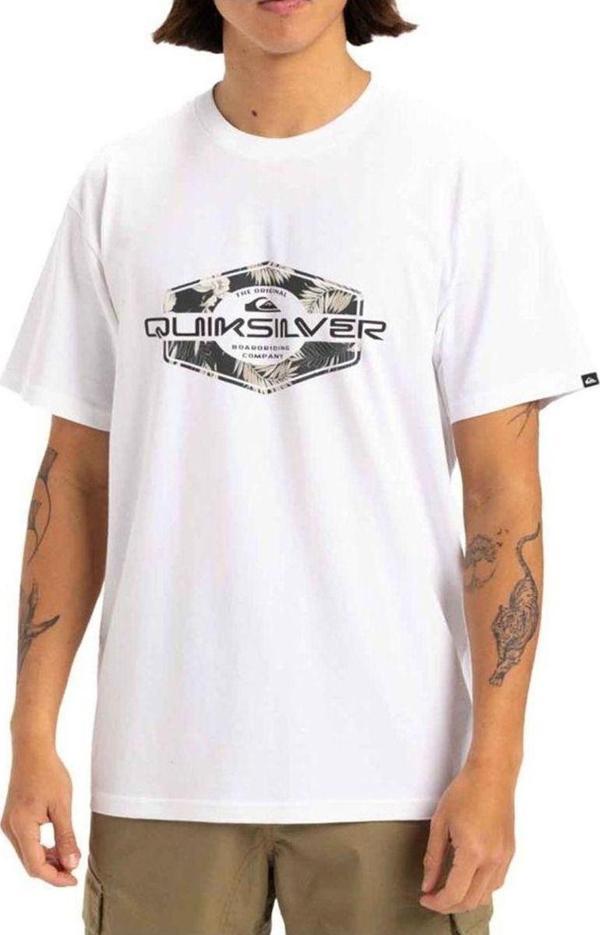 Quıksilver Locked Up Erkek Beyaz Günlük Stil T-Shirt Eqyzt08063-908 - Image 1