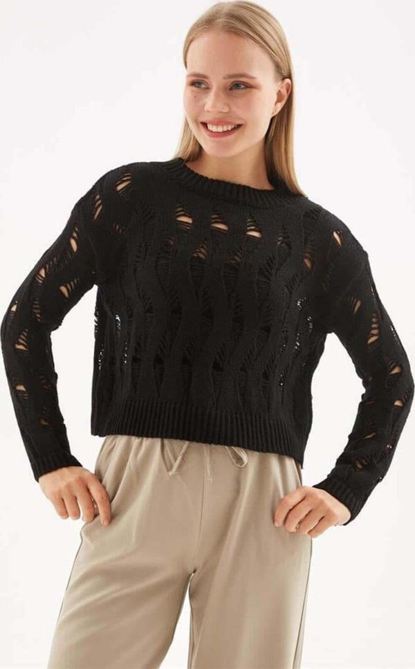 Fashion Friends Ajurlu Crop Kazak Siyah - Image 1