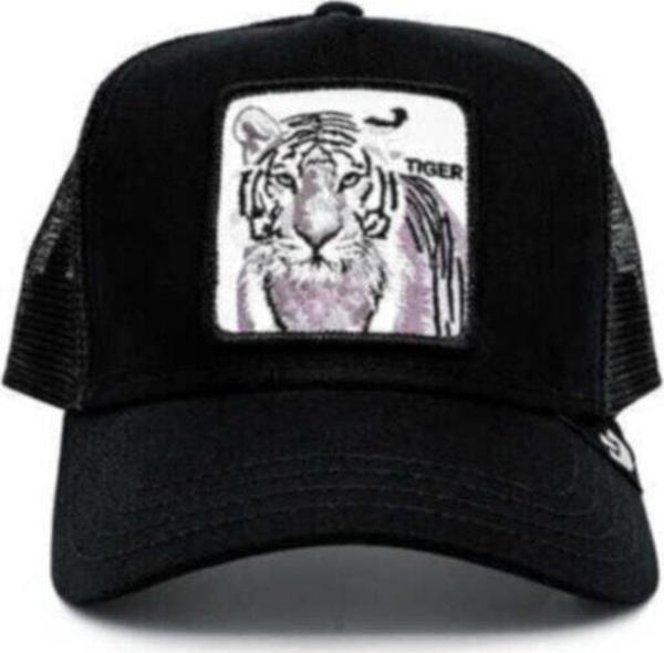 Goorin Bros . Silver Tiger (Kaplan Figürlü ) Siyah,Beyaz Şapka 101-0720 Beyaz Standar - Image 1