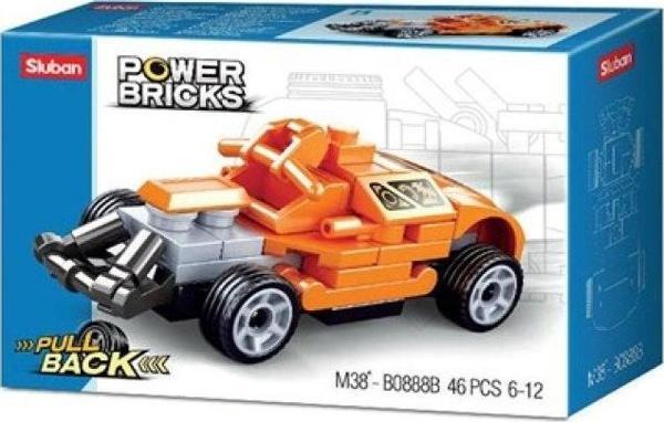 Sluban Power Bricks Çek Bırak - Turuncu Spor Araba - Image 1