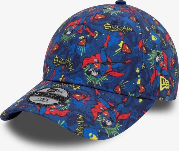 New Era Dc Superman All Over Print 9Forty Çocuk Mavi Şapka - Image 1