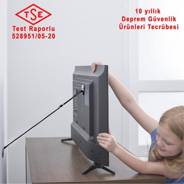 Miny Baby Eşya Tv Sabitleme Deprem Güvenliği Kayışı-metal Başlıklı - Tse Test Raporlu - Image 1
