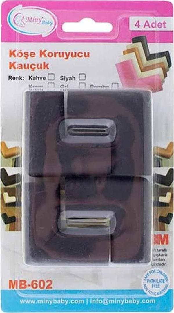 Miny Baby Köşe Koruyucu 4'lü Kahve - Image 1