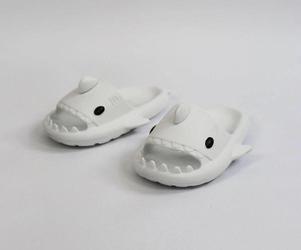 Wg500 Köpekbalığı Beyaz Unisex Tam Ortopedik Terlik Shark Slides Cocuk - Image 1