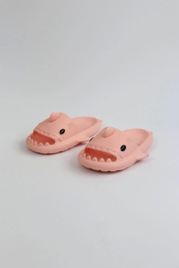Wg500 Köpekbalığı Pembe Unisex Tam Ortopedik Terlik Shark Slides - Image 1